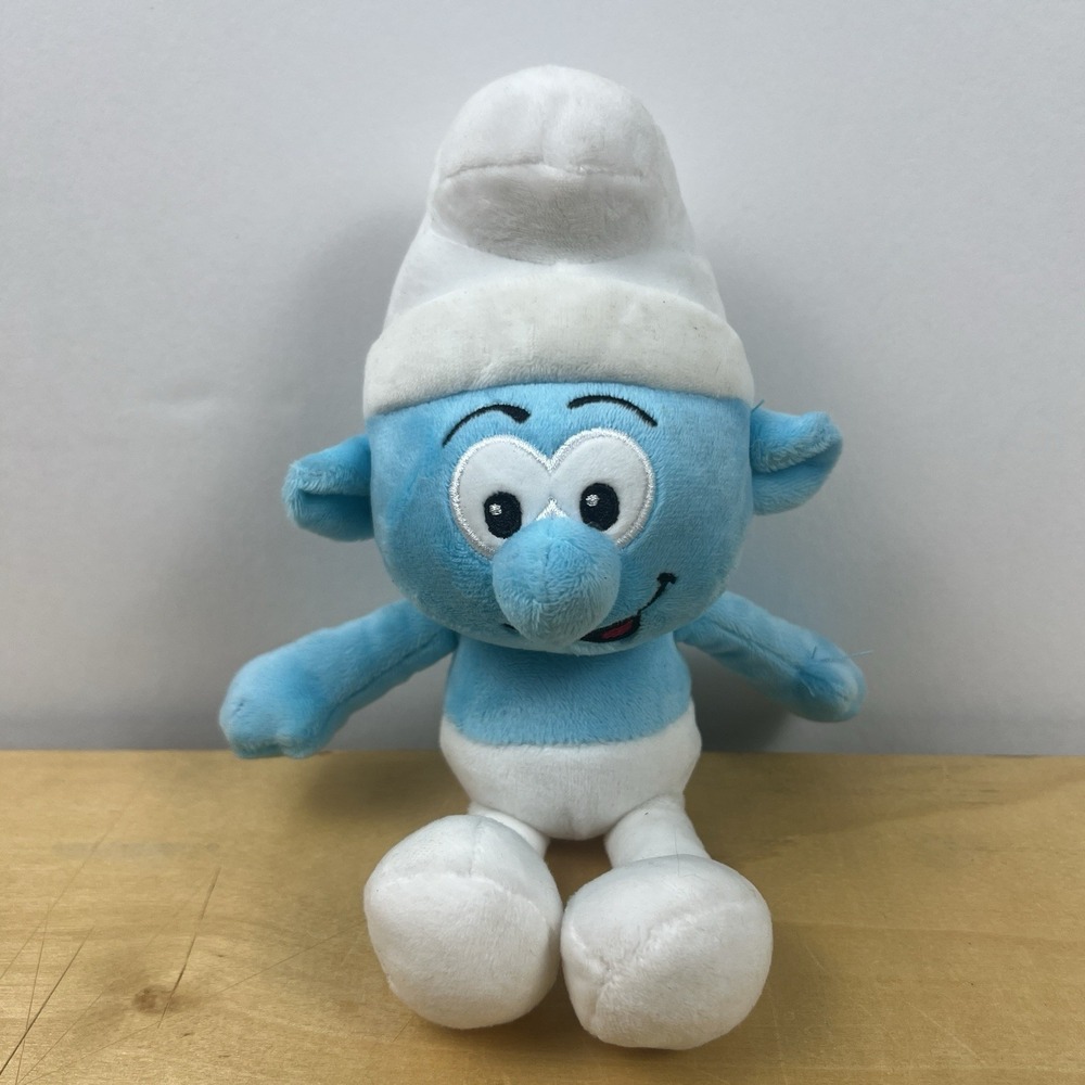 Smurfs Plush 9" Stuffed Toy Blue White Hat Snapco 2025